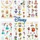 4 teile/satz Tattoo Aufkleber Disney Stitch Prinzessin Sofia Einhorn gefroren Action figur Autos