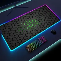 Geometrische Große RGB Maus Pad Gaming Mauspad LED Maus Matte Gamer Mauspad Tisch Pads PC