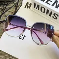 Mode randlose quadratische Sonnenbrille für Frauen Marke Designer Sonnenbrille Vintage Sonnenbrillen