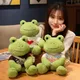 25cm Kawaii Dressing Frosch Plüsch Spielzeug Stofftier Flauschigen Frosch Figur Puppe Weiches Kissen