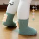 Kleinkind Kinder Socken Neugeborenen Baby Prewalker Winter Dicken Korallen Fleece Baumwolle