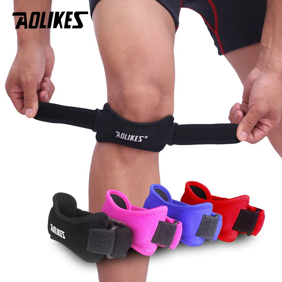 1PCS Einstellbare Knie Kniescheibensehne Unterstützung Strap Band Knie Unterstützung Klammer Pads