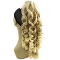 Soowee Lange Blonde Lockige Clip In Haar Extensions Pony Schwanz Hohe Haarteile für Haar Klaue