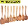 1-9 Teile/satz Holz Küche Utensilien Set Holz Löffel für Kochen Utensilien natürliche Teak Holz