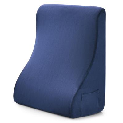 Costway Bed Wedge Pillow with Tablet Pillow Stand and Side Pockets-Navy