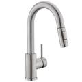 AWZTOO Single Hole Kitchen Faucet w/ Pull Down Sprayer Stainless Steel Kitchen Sink Faucet Modern High Arc Single Handle Kitchen Basin Tap w/ Valve | Wayfair