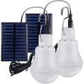 2 Lampe Camping Solaire Portable, Ampoule Solaire LED Lampe Urgence Solaire Lumière Jardin Lanterne