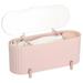 QTip Holder Dispenser Countertop Cosmetic Cotton Swab Holder 3-Slot Cotton Pad Storage Box with Clear Lid Cosmetic Organizer for Dressing Table Makeup Cabinet Bathroom Vanity