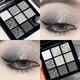 9Colors Smokey Matte Glitter Eyeshadow Palette Shimmer Pearlescent Eye Shadow Make-up Palette Cool