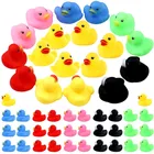 20/10pcs Baby Bath Toys Floating Squeaky Rubber Ducks Baby Shower Water Toys for Swimming Pool Party