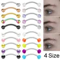 Surgical Steel Daith Rook Earring 6mm 8mm 10mm 12mm Curved Barbell Eyebrow Rings Piercing Jewelry
