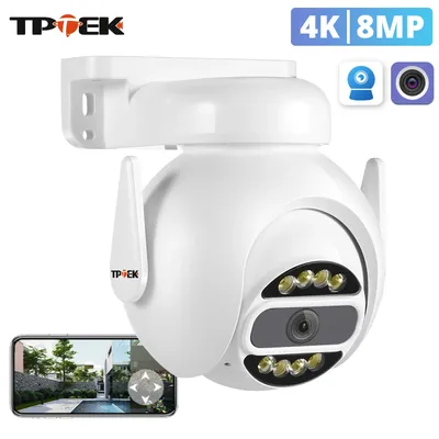 8MP 4K WiFi Camera PTZ Security Surveillance IP Camera 5MP 4MP Wi-Fi CCTV Motion Tracking Color Night Vision CamHi CamHipro Cam