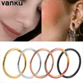 Vanku 10pcs Hinged Septum Clicker Segment Nose Ring Lip Ear Cartilage Ear Helix Body Piercing