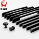 KAK Fashion Black Hidden Cabinet Handles Aluminum Alloy Kitchen Handles Cupboard Pulls Drawer Knobs