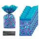 50pcs Mermaid Tail Plastic Gift Bags Candy Biscuit Packing Bag Mermaid Treat bag girl Birthday Party