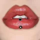 1PC Stainless Steel Black Heart Vertical Labret Piercing Lip Piercing C Shape Lip Ring Body