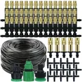 5M-30M Outdoor Misting Cooling System Garden Irrigation Watering 1/4'' Brass Atomizer Nozzles 4/7mm