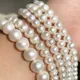 Wholesale AAA White 100% Natural Round Shape Freshwater Pearl Beads For Jewelry Making DIY Bracelet