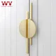 WV 1pcs Dressers Gold Round Cabinet Door Brass Handles Drawer Pull Knob 288mm Kitchen Closet