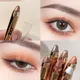 Double Pearlescent Eyeshadow Stick Eyeliner Pencil Waterproof Glitter Matte Nude Eye Shadow Makeup