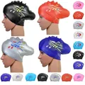 Long hair Swimming Cap for Women Extra Large Rubber Silicone Waterproof Girls Swim Pool Hat