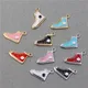 6pcs Mix 20*12MM enamel Gym sports shoes charms for bracelet metal sneaker pendants dangle jewelry
