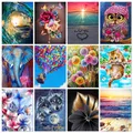 DIY 5D Diamond Painting Animal Landscape Flower Cross Stitch Kit Full Circle Embroidery Mosaic Art