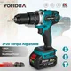 Yofidra 13mm 20+3 480N.M Torque Brushless Hammer Drill Cordless Electric Impact Drill Screwdriver