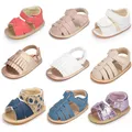 Summer Sandals Baby Boy Girl PU Leather Shoes Baby Garden Girl Sandals Rubber Sole Flat Anti-slip