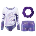 Children Girls Diamante Long Sleeve Ballet Practice Dance Wear High Quality Gymnastics Ballet