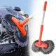 Rotating Double Brush Head Car Wash Mop Auto Supplies Three-Section Telescopic Mop Roof Window