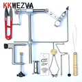 KKWEZVA set silver grade rotary fly Tying Vise C-Clamp strengthened Hard Jaws 360 degree rotation