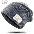 New Women And Men ROCK Cloth Mark Hat Plus Cashmere Winter Hat For Women Fashion Warm Beanie 7