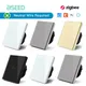 BSEED Smart Zigbee Switches 1/2/3Gang 1Way Intelligent Touch Light Switch Wall Sensor Switches Tuya