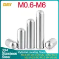 10-50pcs Round Head Cylindrical Pin Locating Dowel 304 Stainless Steel M0.6 M0.8 M1 M1.2 M1.5 M1.8