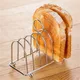 Stainless Steel Toast Bread Rack Restaurant Home Bread Holder 6 Slices Food Display Tool For
