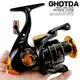 Metal Spool Spinning Fishing Reel 1000-7000 Series Fishing Wheel 12+1BB 5.2:1 Fishing Tackle Pesca