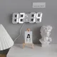 3D LED Digital Clock Wall Decor Glowing Night Mode 3 Alarms Electronic Table Clock 12/24H Wall Clock