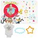 LOONEY TUNES Tweety Bird Daffy Duck Tasmanian Devil Newborn Baby Boys Bodysuit and Monthly Milestone Blanket 4 Piece Layette Set Newborn