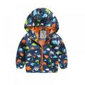 Spdoo Waterproof Hooded Jacket For Boys Kids Raincoats Outdoor Windbreaker Cartoon Dinosaur Rain Jacket Lightweight Toddler Boy Zip Jacket Outwear Coat