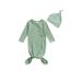 GXFC Infant Boys Girls One-piece Pajamas Outfits Newborn Girls Long Sleeve Button Sleep Bag Wearable Blanket with Hat Set Sleep Sack Clothes for Baby Boys Girls 0-12M