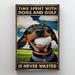 Trinx Time Spent w/ Dogs & Golf - 1 Piece Rectangle Time Spent w/ Dogs & Golf On Canvas Graphic Art Canvas in Brown | Wayfair