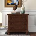 Alcott Hill® Accent Chest, Storage Wood Cabinet, End Table w/ 3 Drawers & Pull out Tray Wood in Brown | 28.1 H x 28 W x 16.9 D in | Wayfair