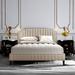 Winston Porter Rockett Upholstered 3 Piece Bedroom Set Upholstered, Solid Wood in Red/Gray/Black | 45.6 H x 64.5 W x 85 D in | Wayfair