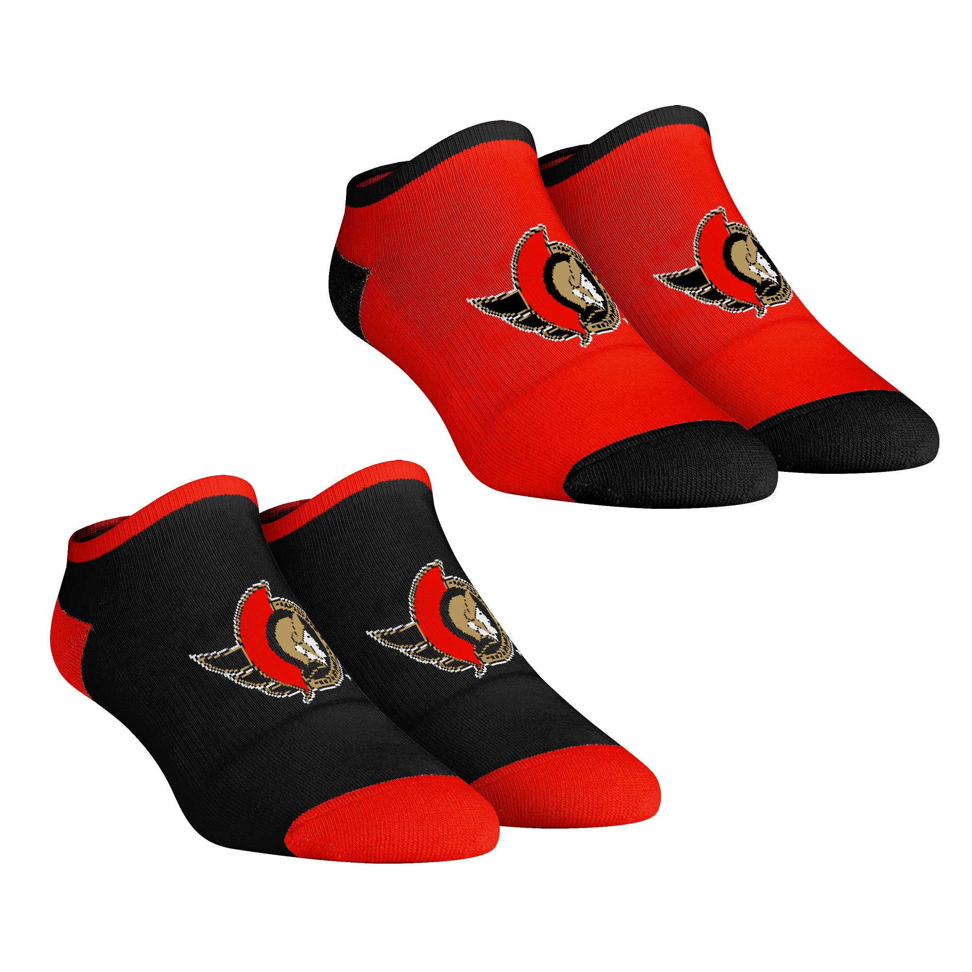 Damen Rock Em Socken Ottawa Senators Core Team 2er-Pack niedrig geschnittene Knöchelsocken-Set Image