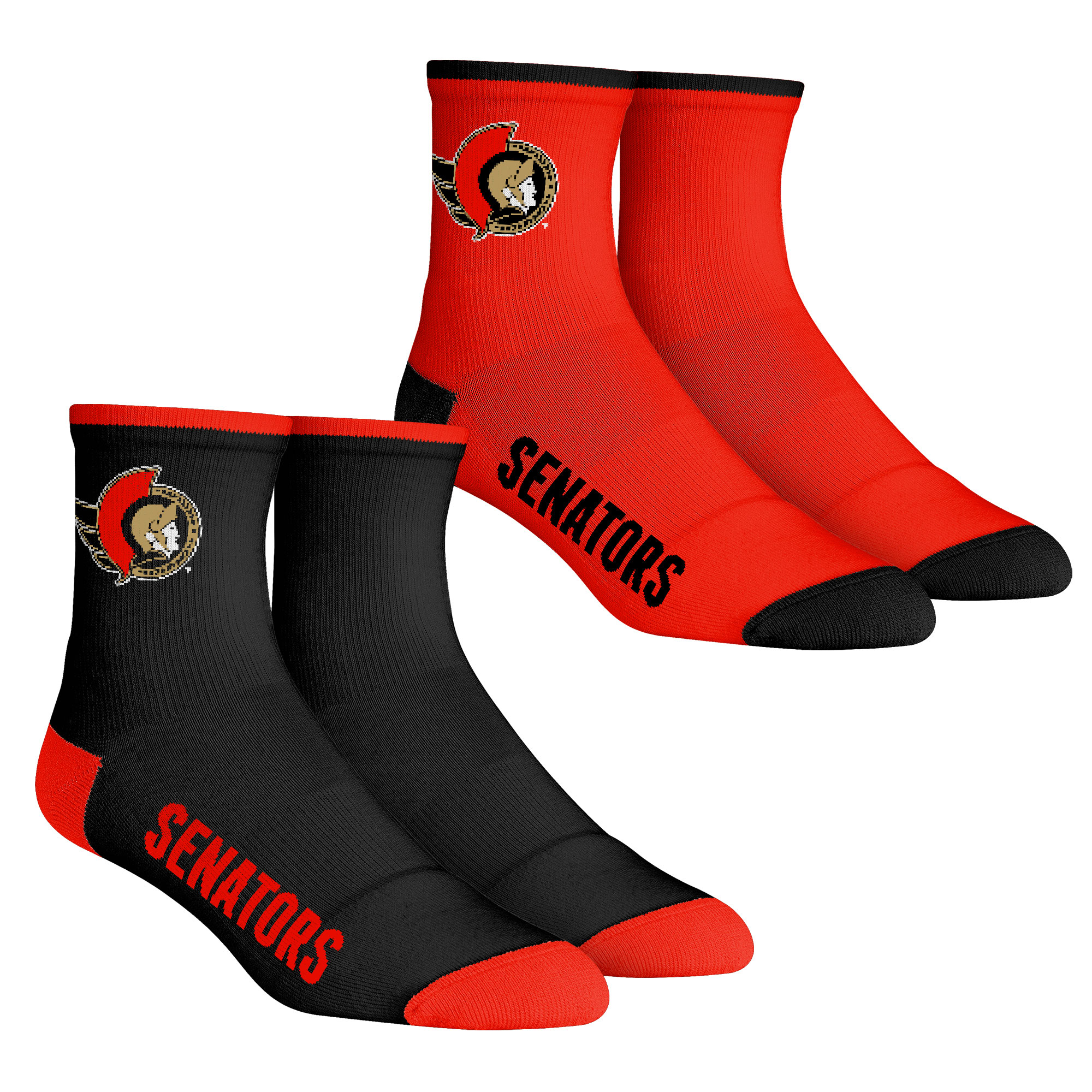 Jugendliche Rock Em Socken Ottawa Senators Core Team 2er-Pack Viertellanges Sockenset Image