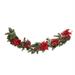 Nearly Natural 60 Inch Poinsettia & Berry Garland Red 60 inches