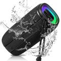 UrbanX Scorpio Series Bluetooth Speaker IPX5 Waterproof Speakers 360Â° HD Surround Sound with Punchy Bass True Wireless Pairing BT5.3 Portable Speaker for Samsung Galaxy C9 Pro - Black