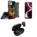 Accessories for Celero 5G+ (Plus) - Belt Holster Kickstand Rugged Case (Electric Lion) Screen Protectors Premium Wireless Earbuds TWS with Charging Case