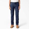 Dickies Women's Regular Fit Work Jeans - Medium Blue Size 26 (FD086)